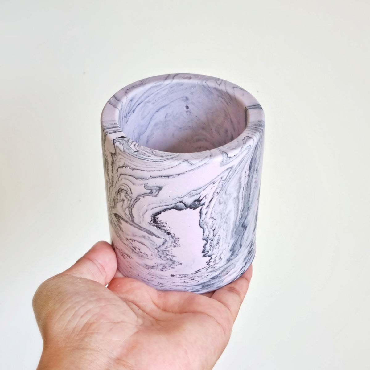 Marble Jesmonite Stationery Holder Pot