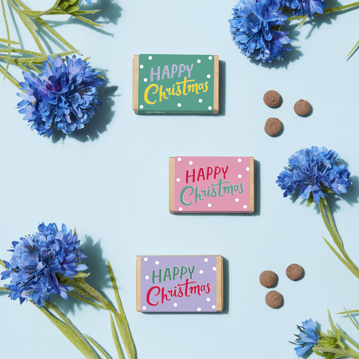 Happy Christmas Seedball Matchbox