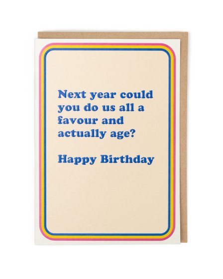 Do Us a Favour Funny Birthday Card