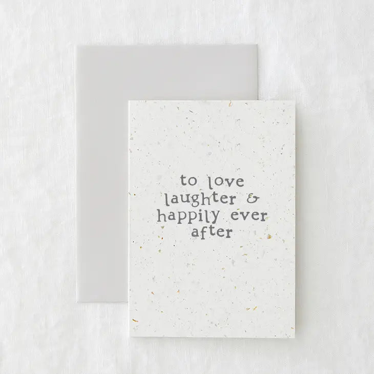 Love Laughter Coffee Grinds Wedding Card by penny black