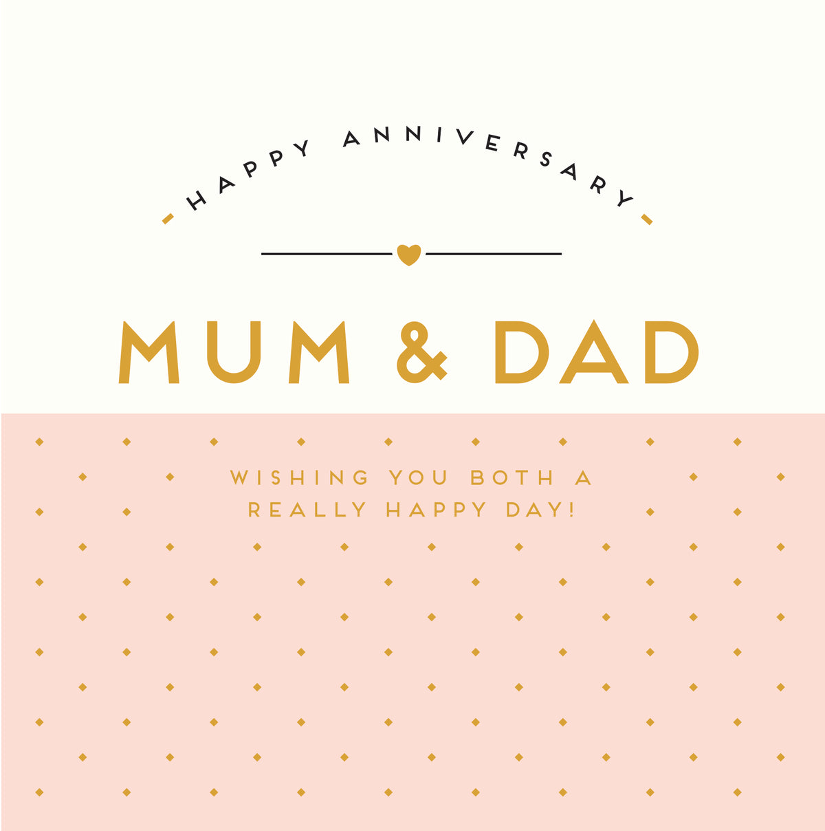 Mum &amp; Dad Wedding Anniversary Card by penny black