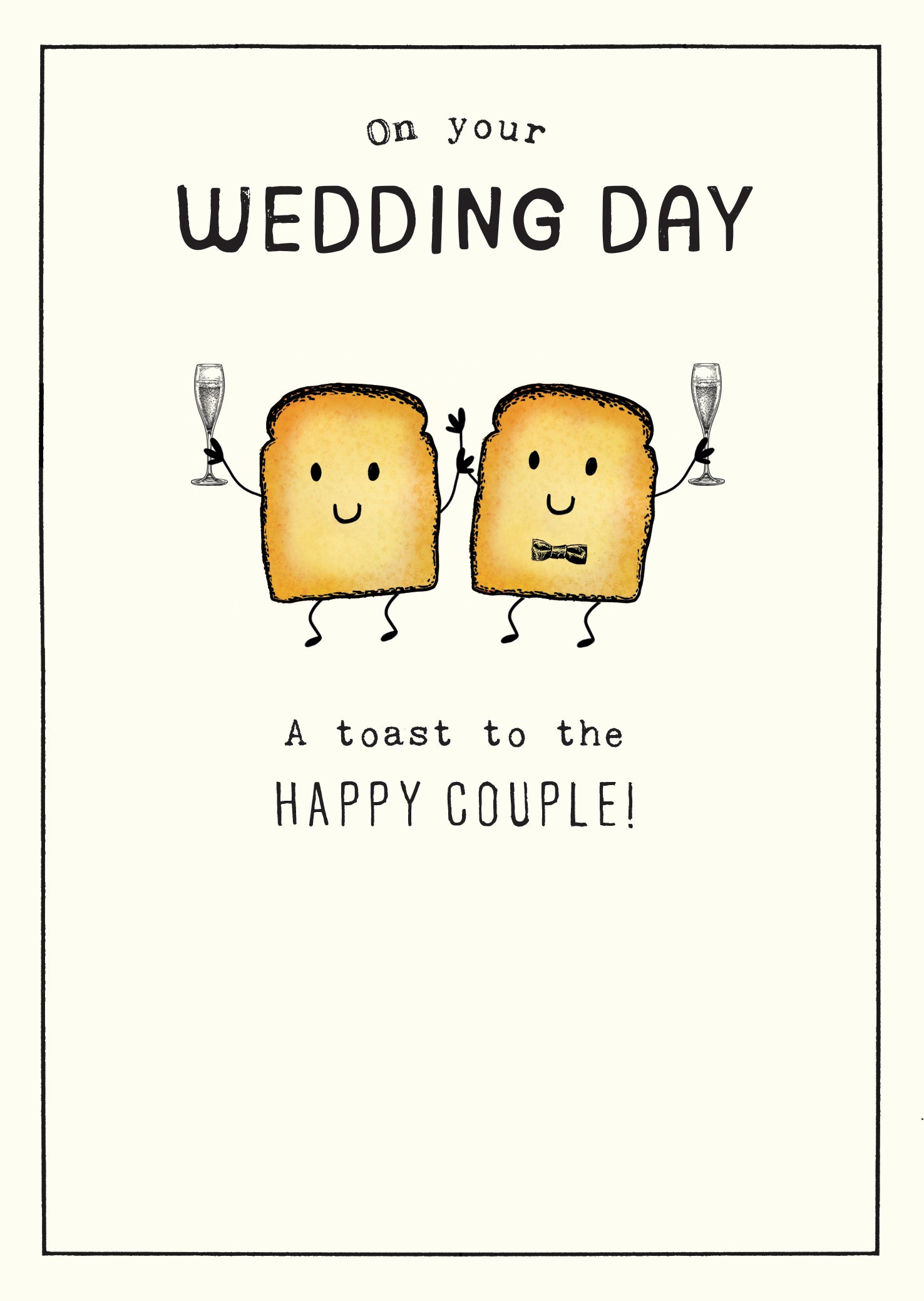 Toast The Happy Couple Wedding Card by penny black