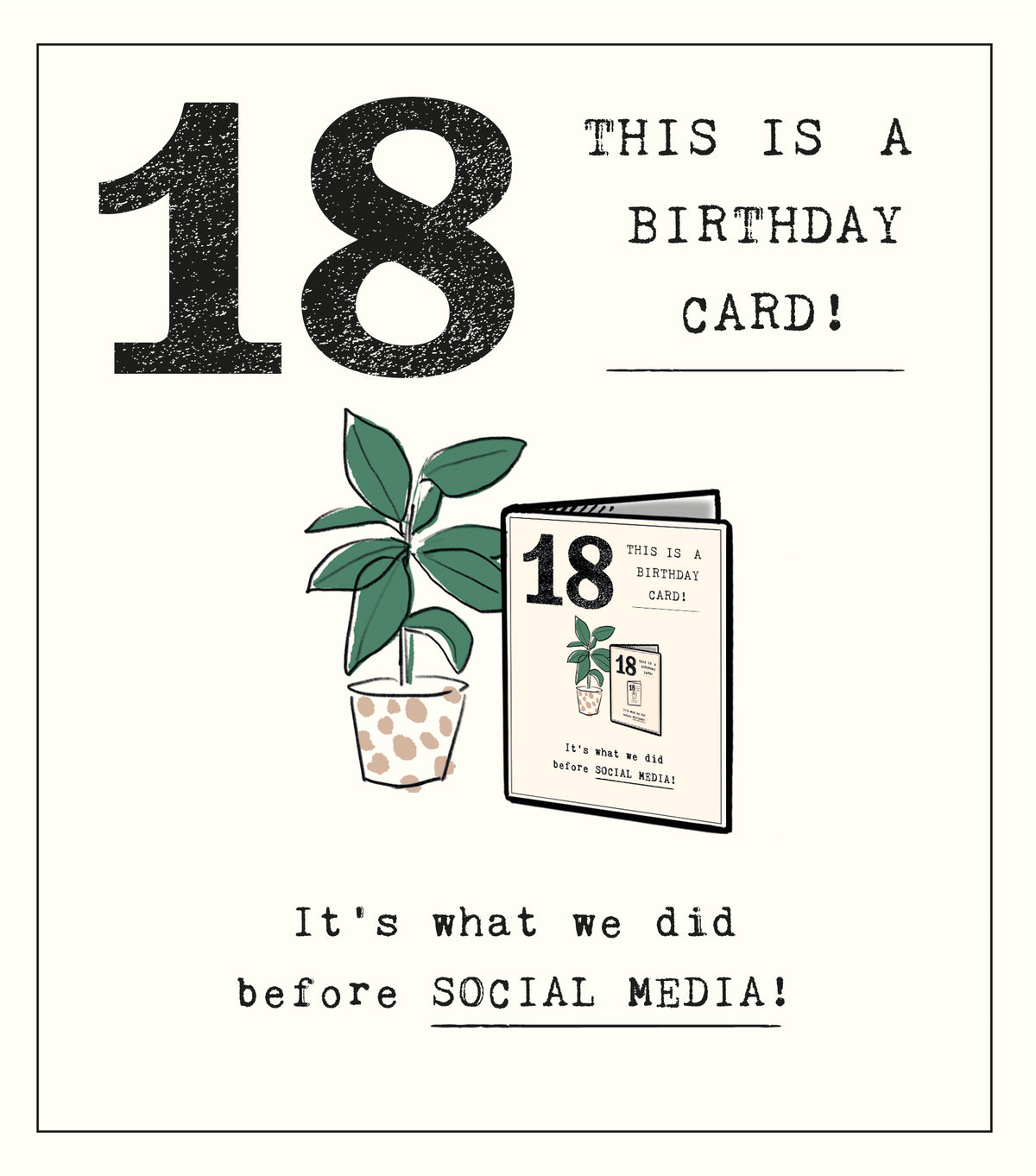 Before Social Media Funny 18th Birthday Card by penny black