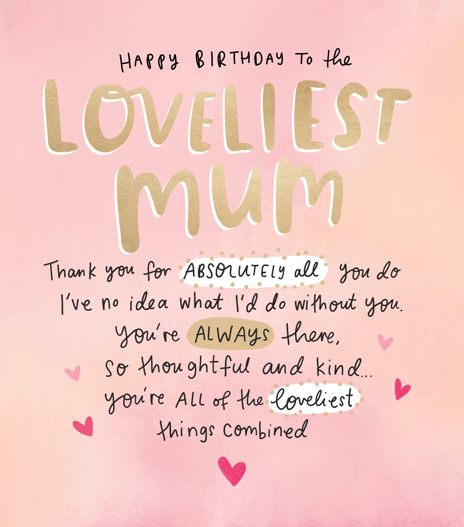 Loveliest Mum The Happy News Birthday Card by penny black