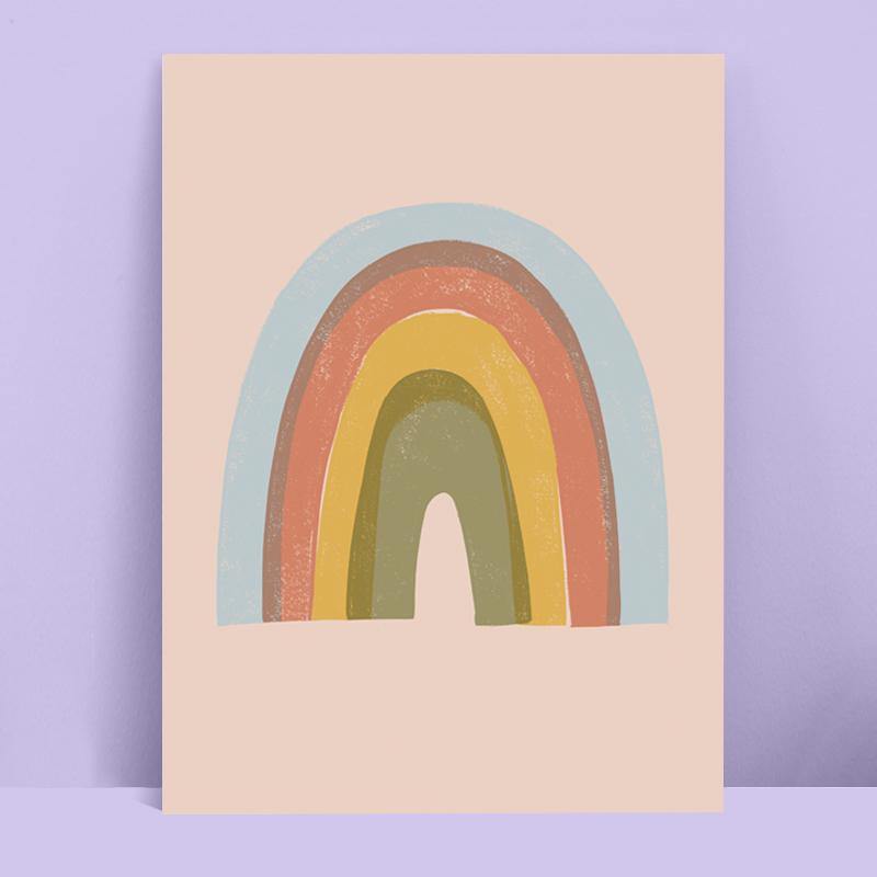 Colourful Rainbow Art Print - Penny Black