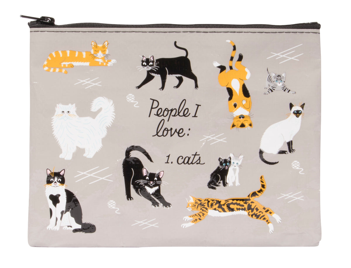 People I Love: Cats Blue Q Zipper Pouch