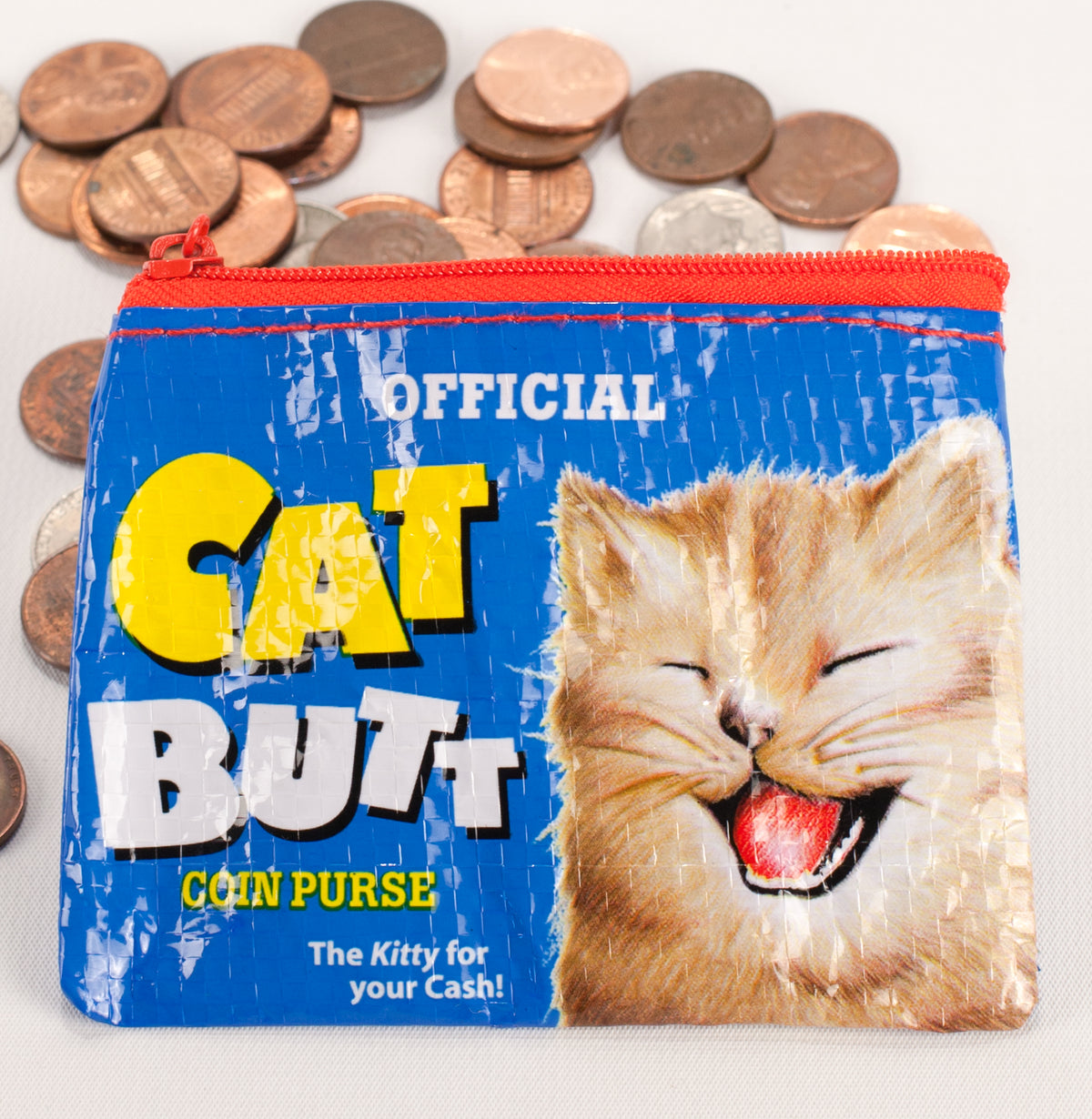 Cat Butt Blue Q Coin Purse