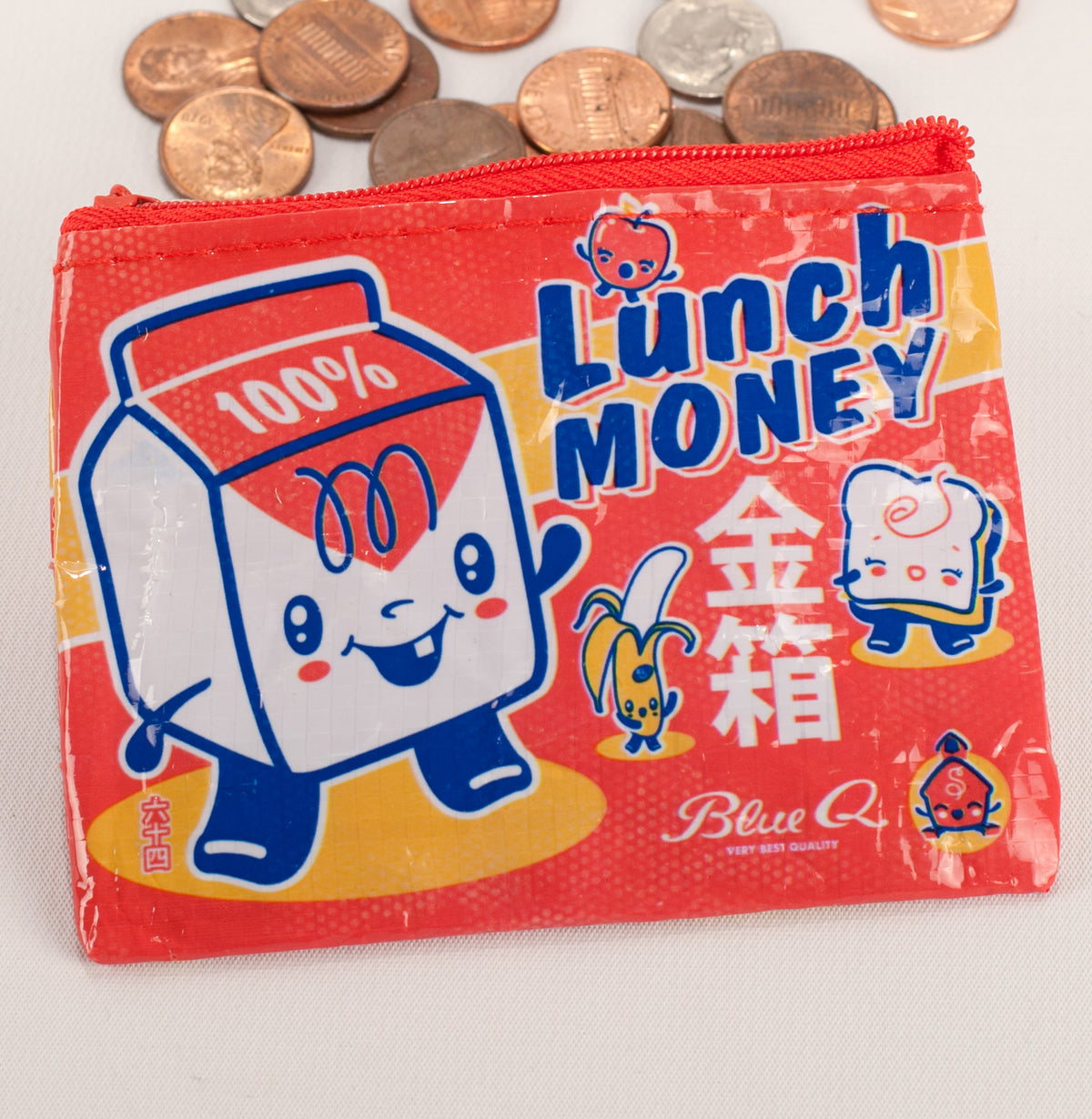 Lunch Money Blue Q Coin Purse