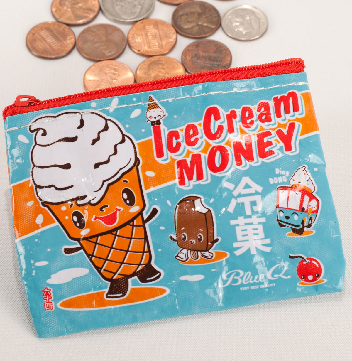 Ice Cream Money Blue Q Coin Purse