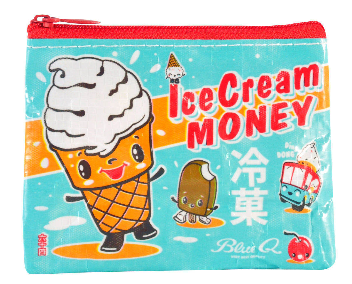 Ice Cream Money Blue Q Coin Purse