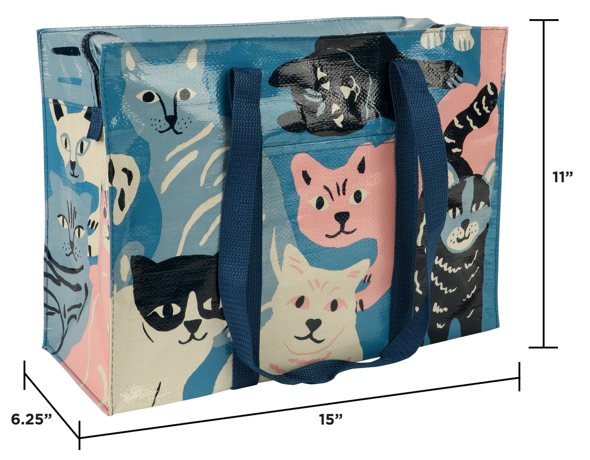 Happy Cats Blue Q Shoulder Tote