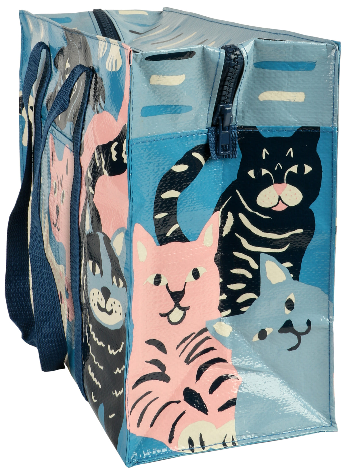 Happy Cats Blue Q Shoulder Tote