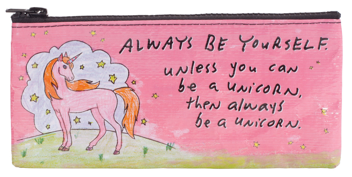 Always Be A Unicorn Blue Q Pencil Case