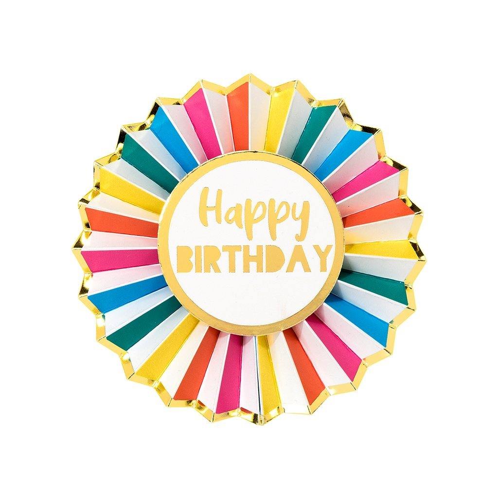 Rainbow Brights Happy Birthday Badge - Penny Black
