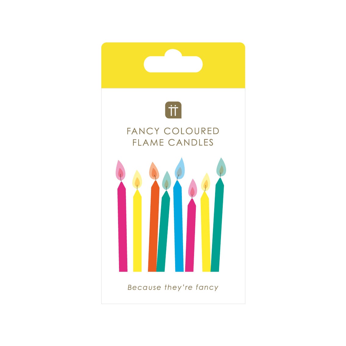 Rainbow Candles With Coloured Flames 12 Pk by penny black