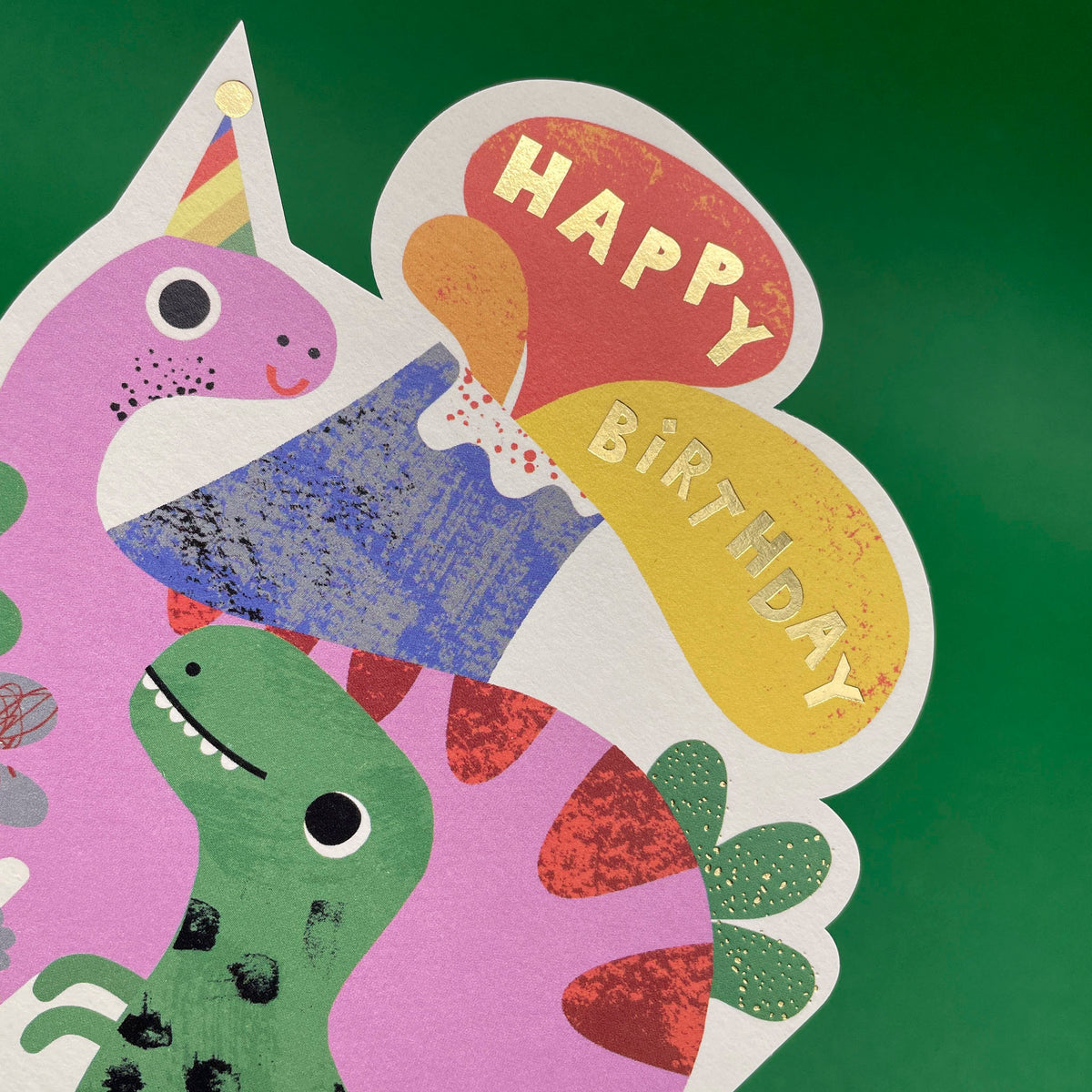 Prehistoric Dinosaurs Cut Out Children&#39;s Birthday Card