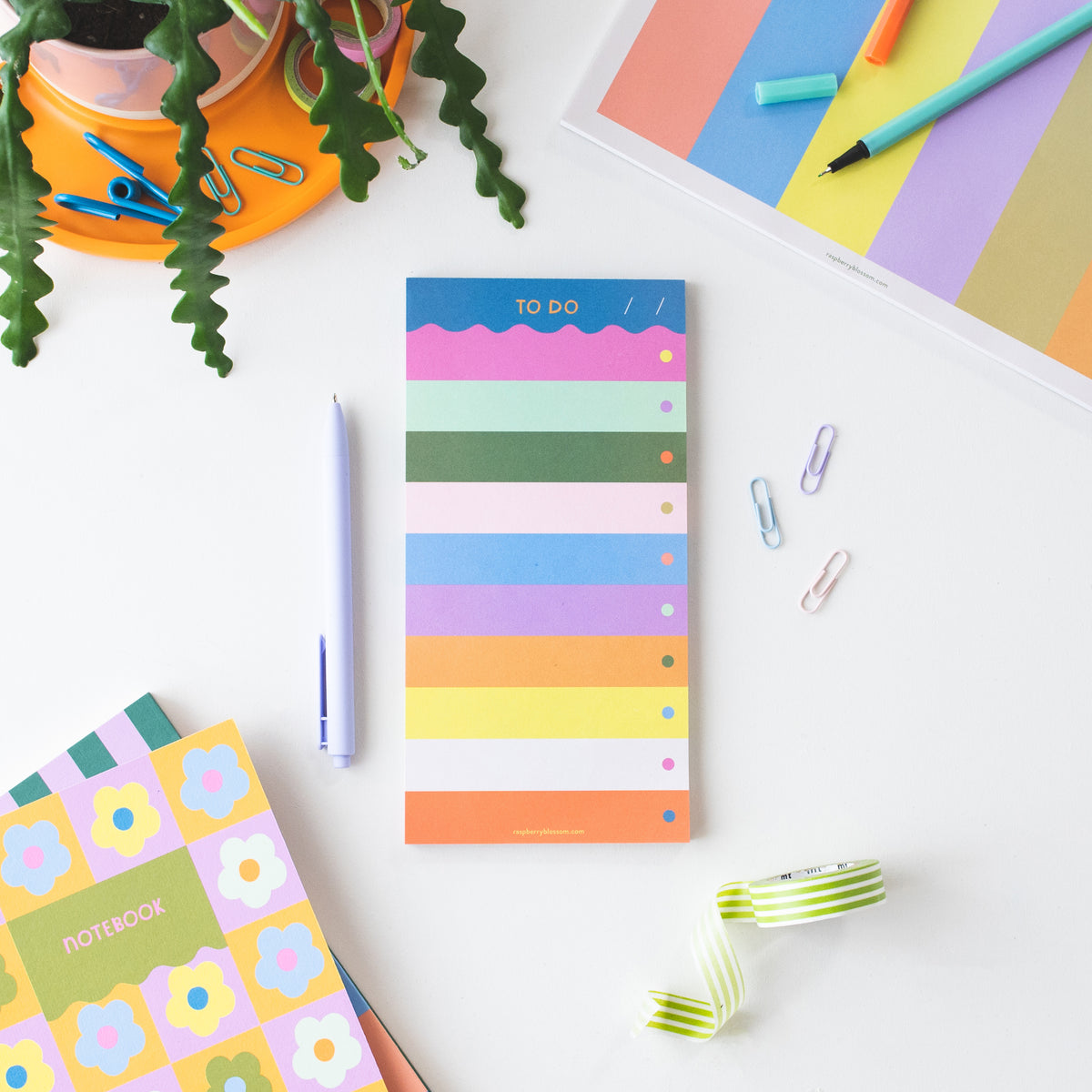 Rainbow Wave To Do List Pad