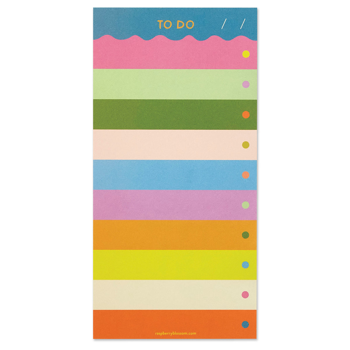 Rainbow Wave To Do List Pad