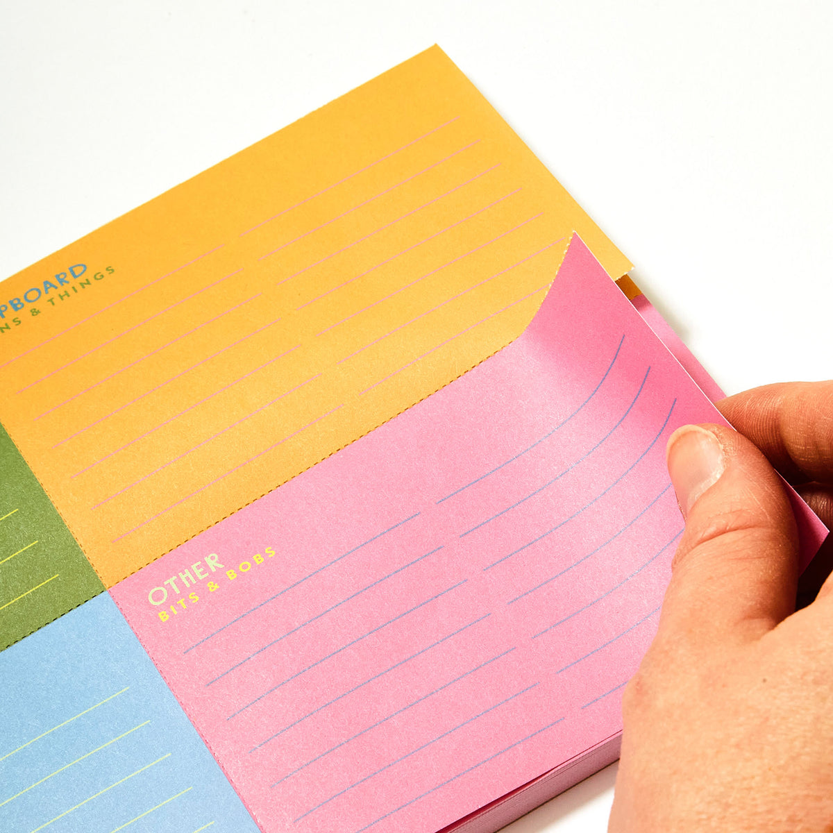 Rainbow Tear Off Food Shopping List Pad