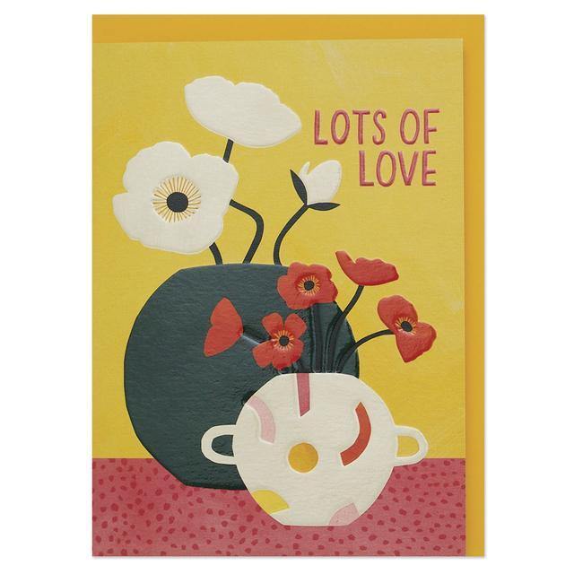 Floral Lots Of Love Raspberry Blossom Card - Penny Black