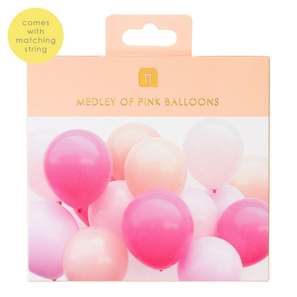 Medley Of Pink Balloons 16 Pk - Penny Black