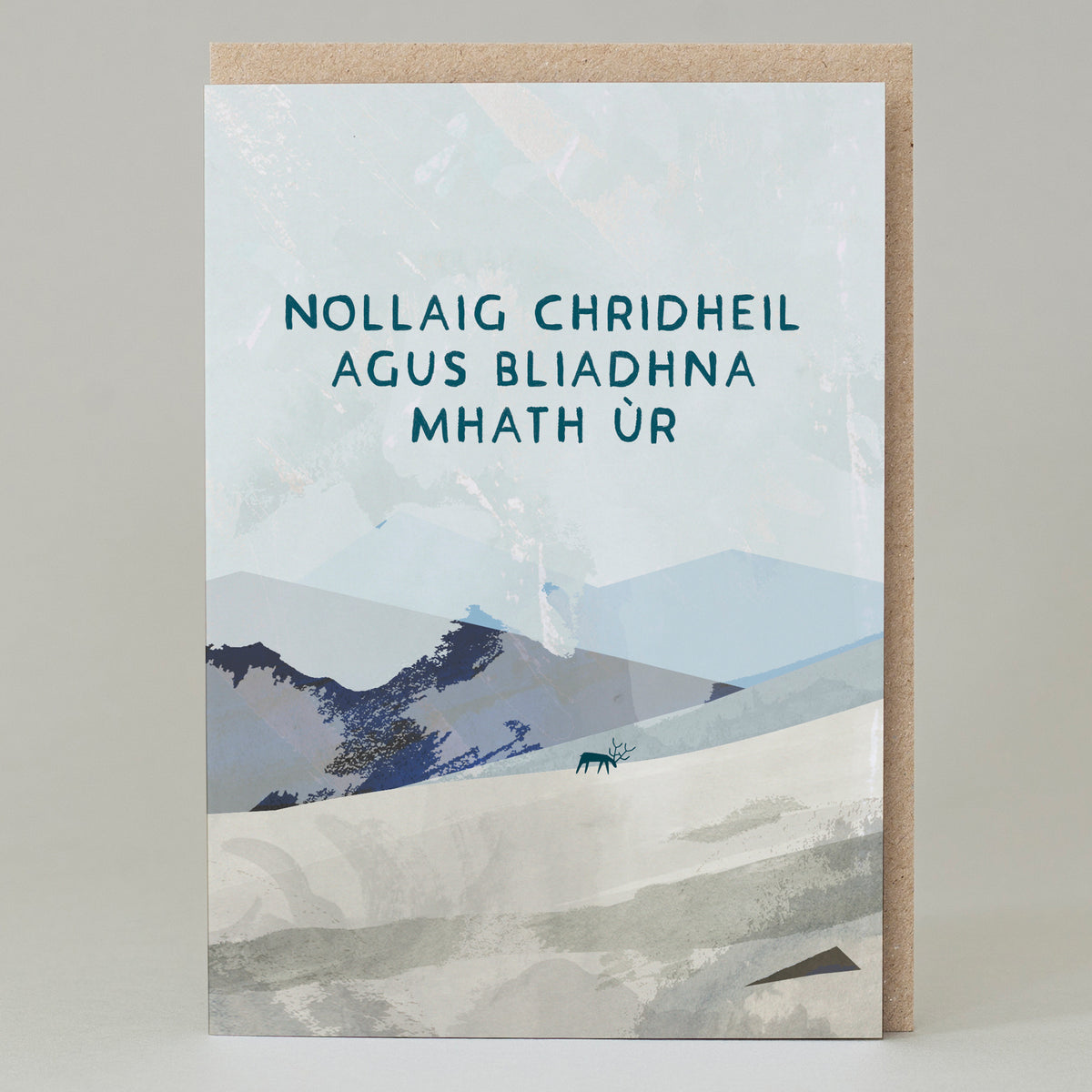 Nollaig Chridheil Snowy Glen Scottish Gaelic Christmas Card