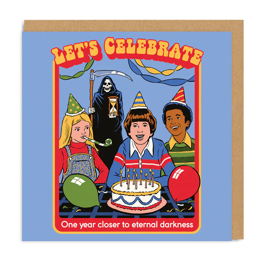 Let&#39;s Celebrate Eternal Darkness Retro Funny Steven Rhodes Birthday Card
