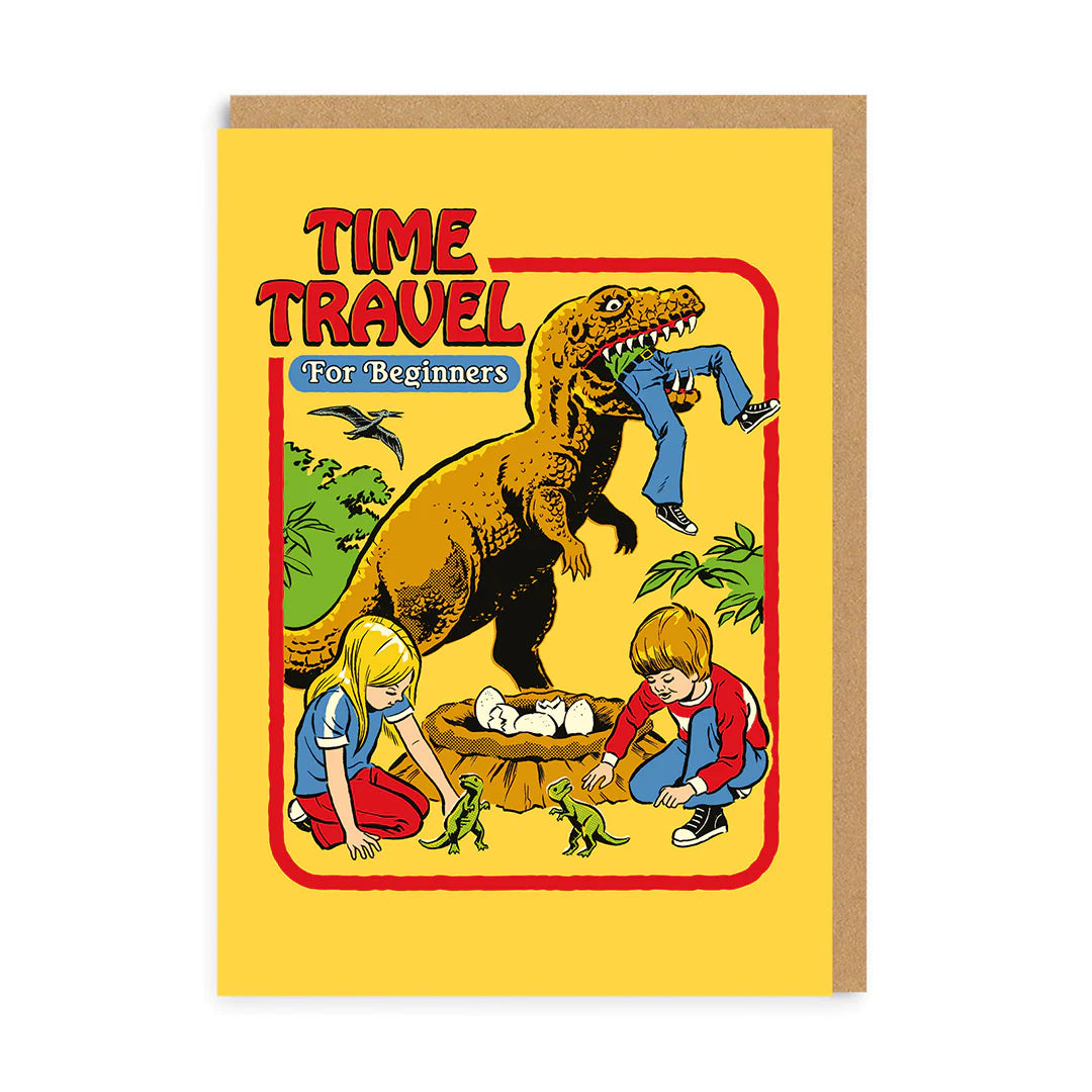 Time Travel For Beginners Retro Funny Steven Rhodes  Card