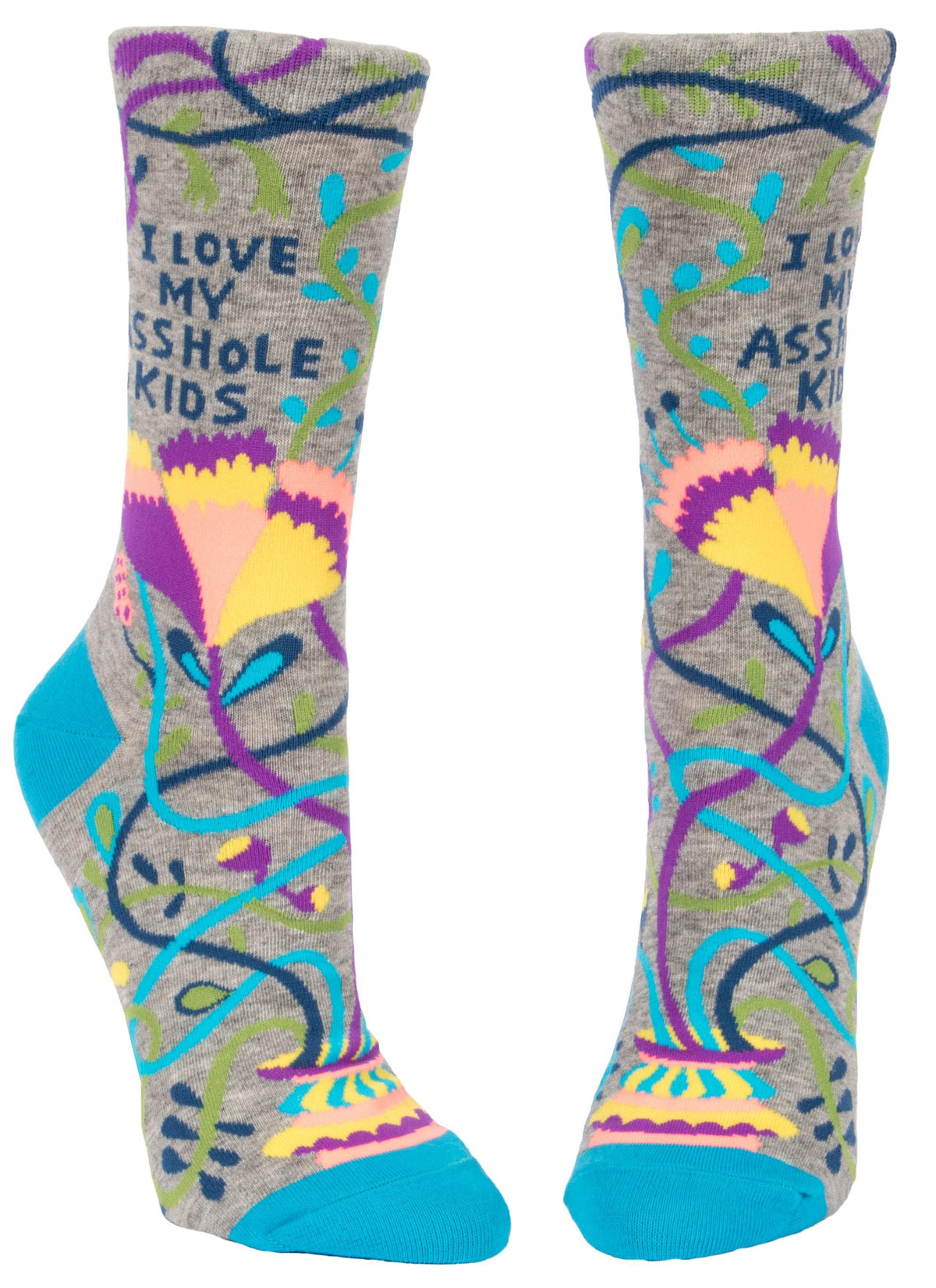 I Love My Asshole Kids Socks - Penny Black