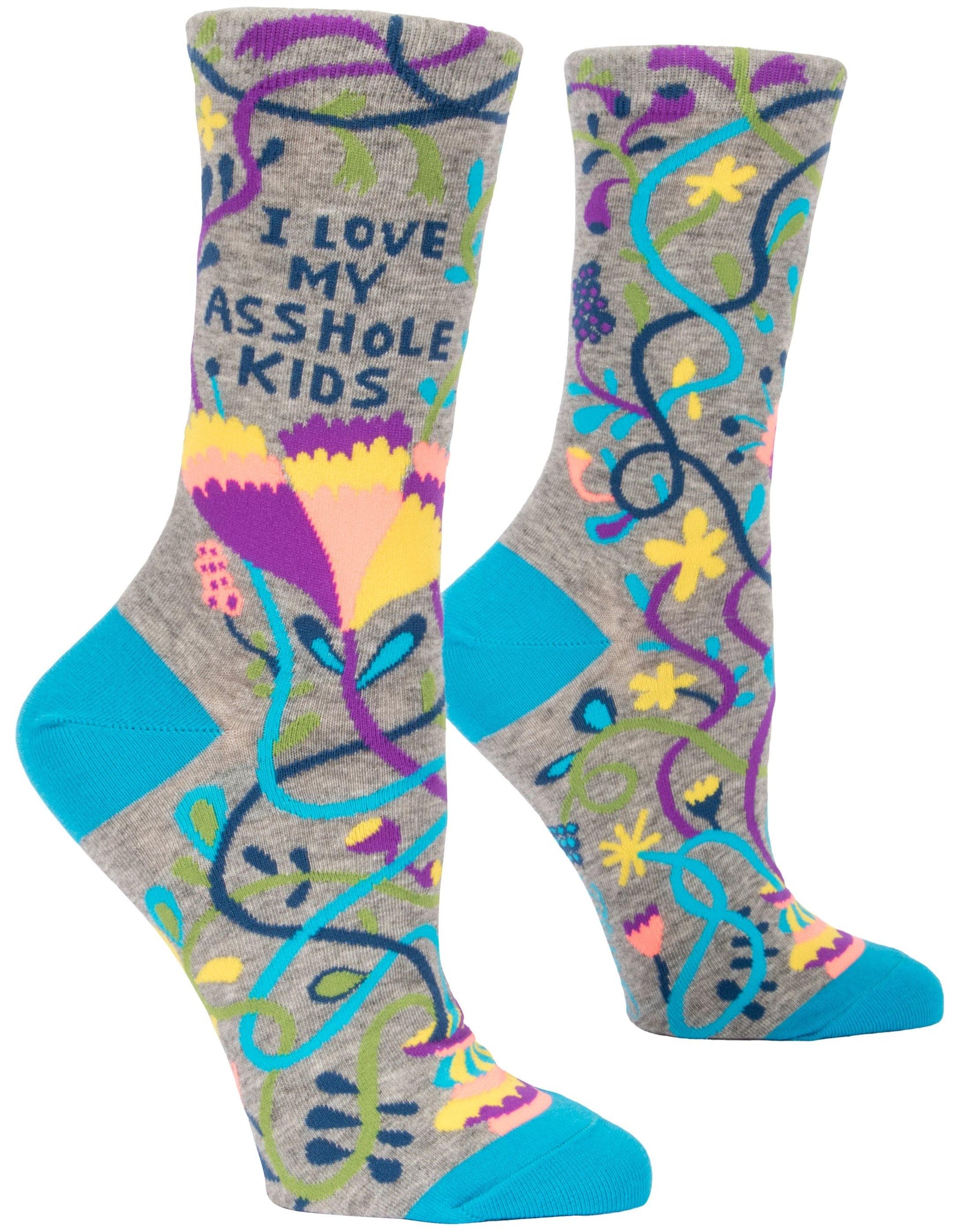 I Love My Asshole Kids Socks - Penny Black