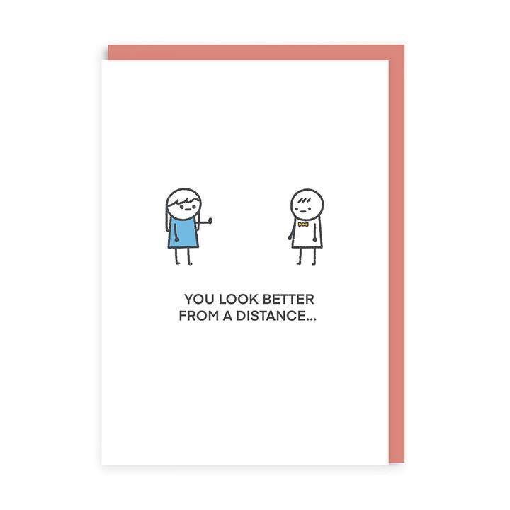 You Look Better From A Distance Valentines Card - Penny Black