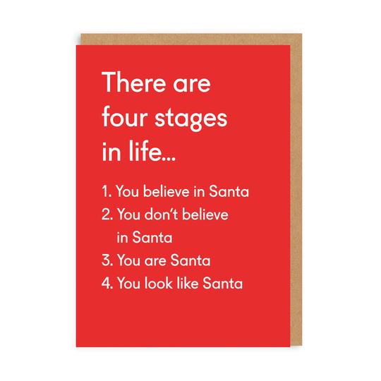 Four Stages In Life Funny Christmas Card - Penny Black