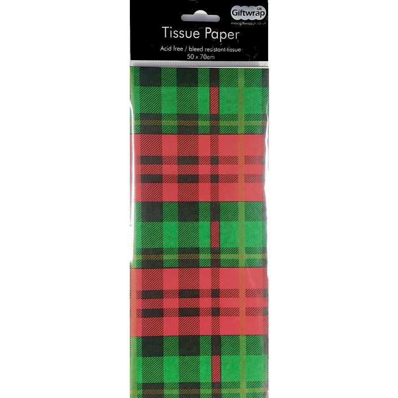 Tartan Tissue Paper Gift Wrap 3 Pk