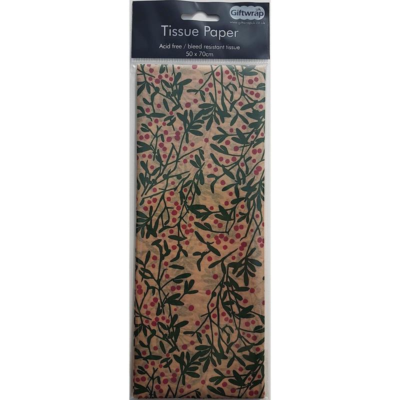 Holly Christmas Tissue Paper Pack - Penny Black
