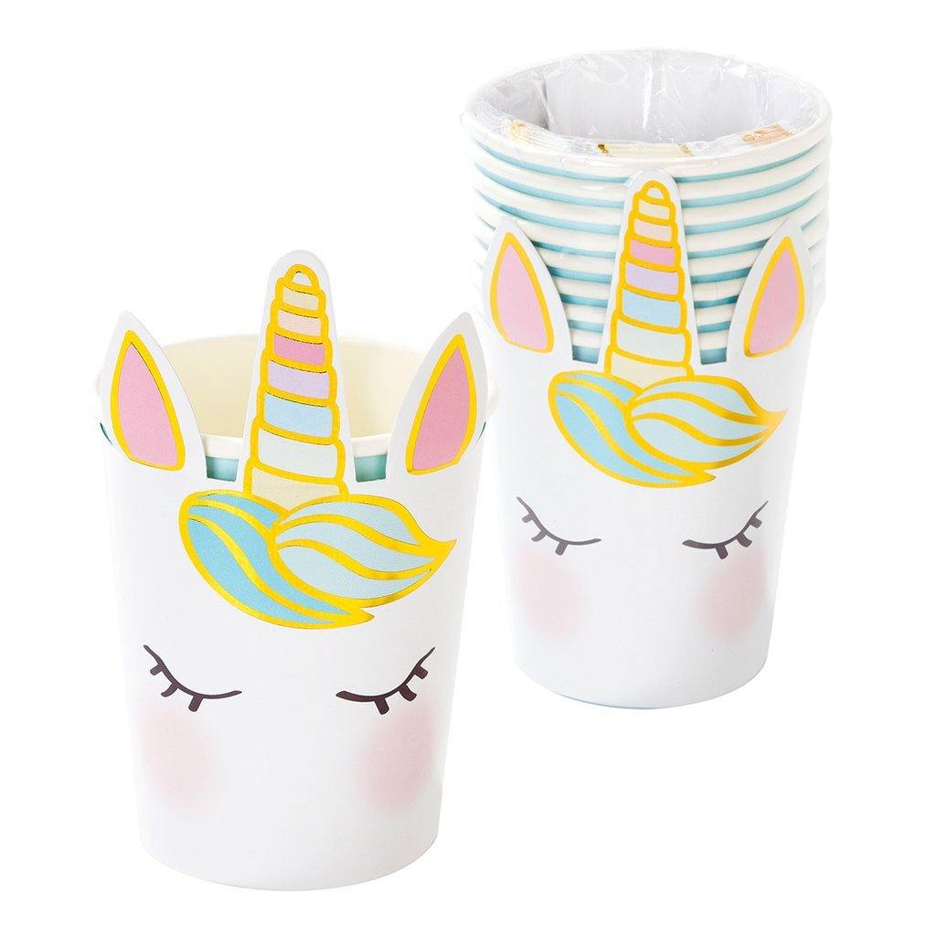 We Heart Unicorns Face Paper Cups 8 Pk - Penny Black