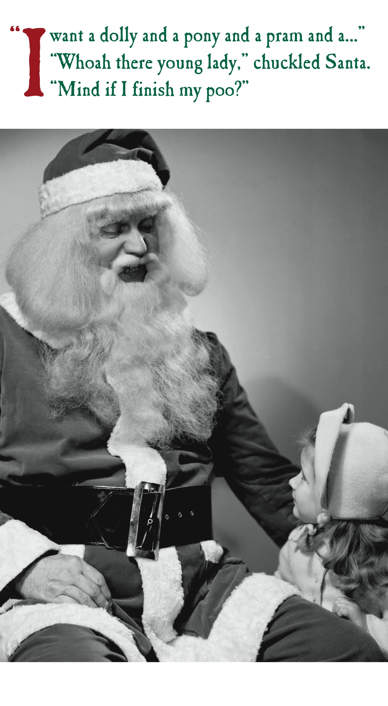 Visit to Santa Funny Christmas Card from Penny Black