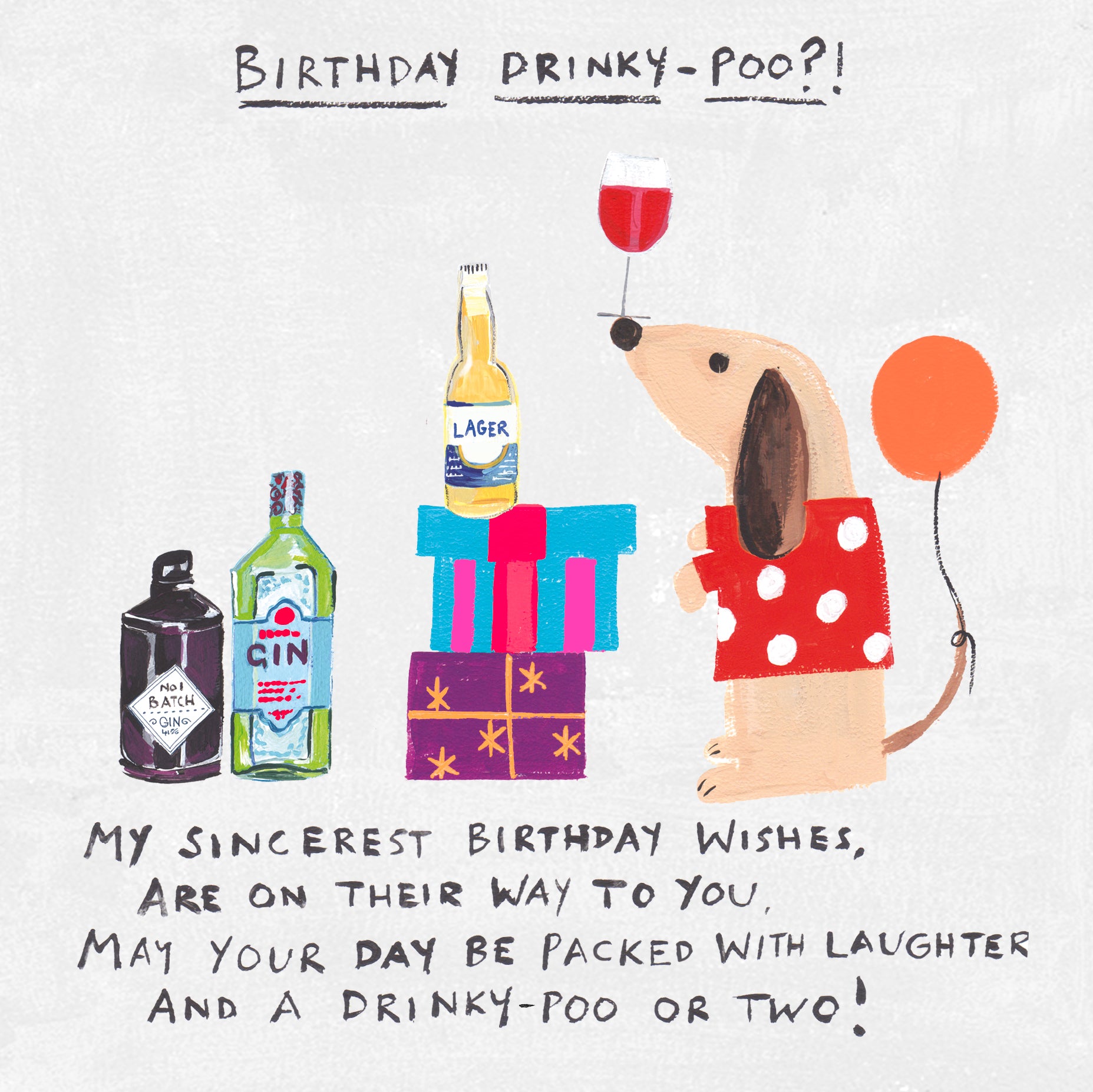 Drinky Poo Poem Birthday Card from Penny Black