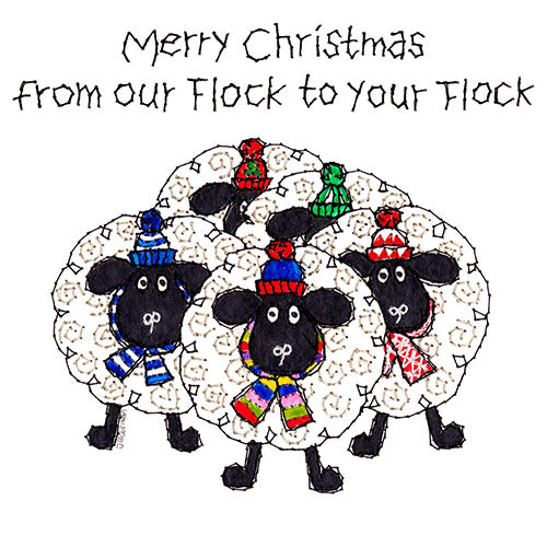 From Our Flock to Your Flock Christmas Card from Penny Black