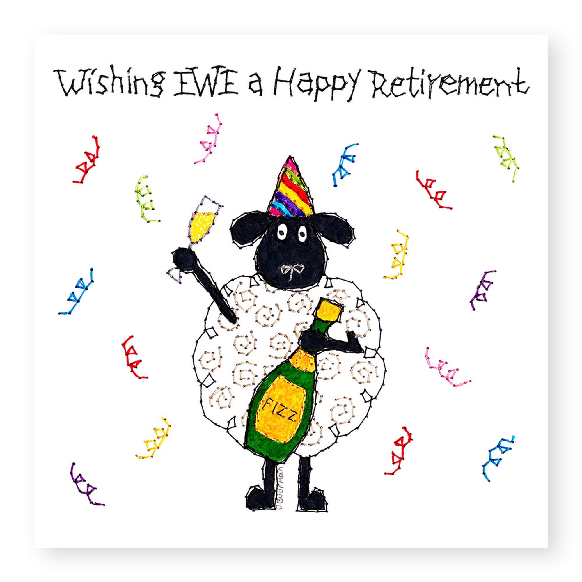 Wishing Ewe Fizz Retirement Card from Penny Black