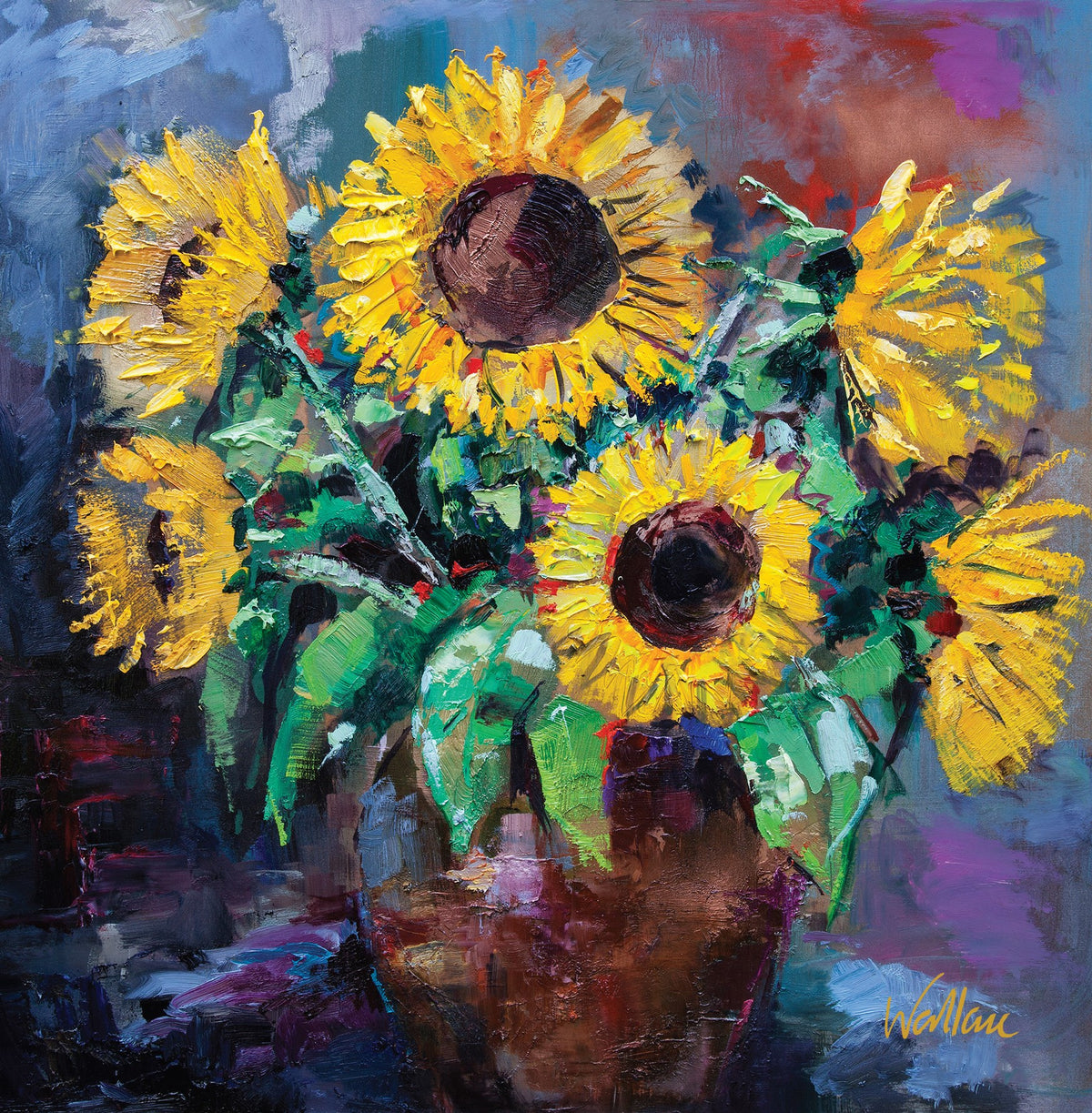 Sunflowers Still Life Art Card from Penny Black