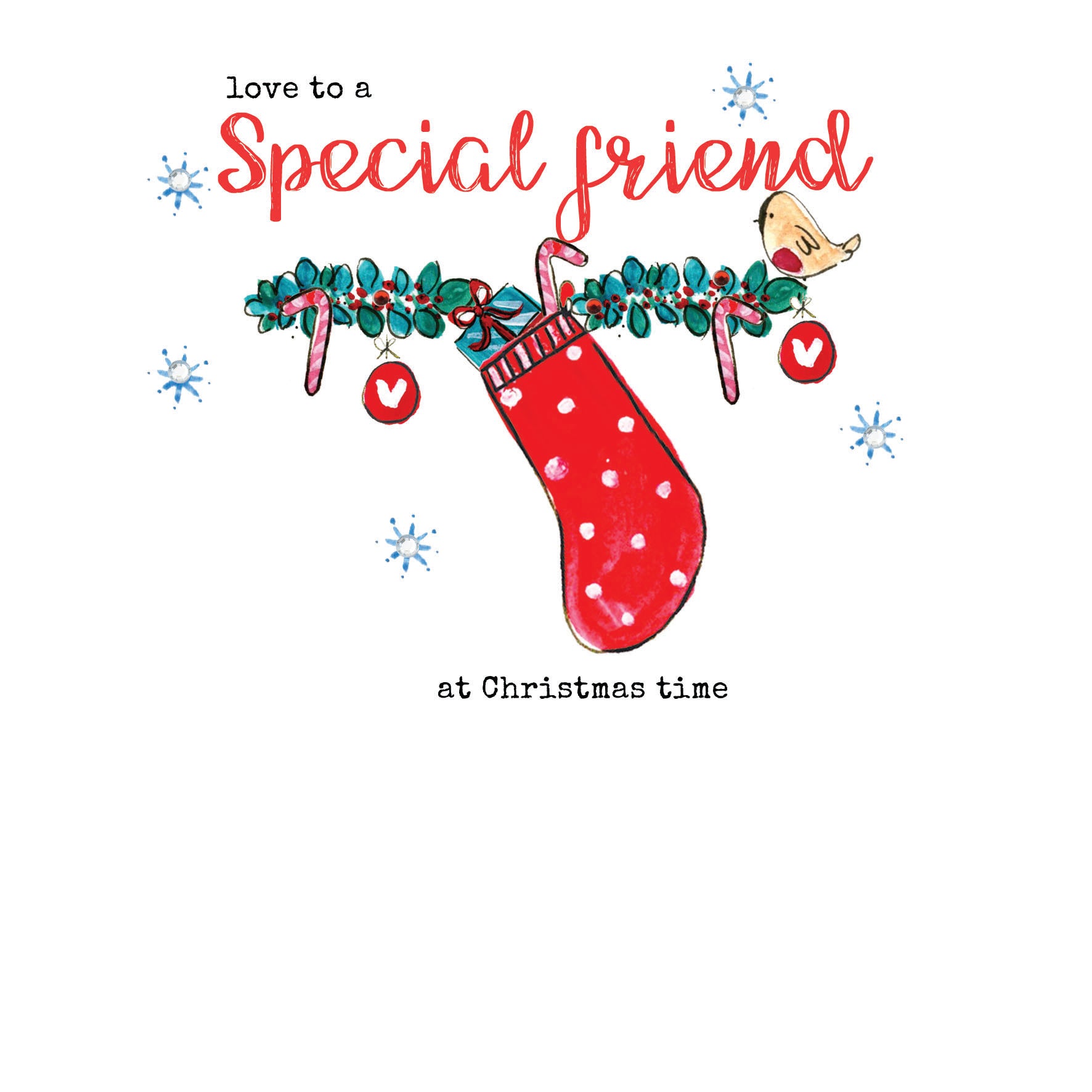Love to a Special Friend Stocking Christmas Card from Penny Black