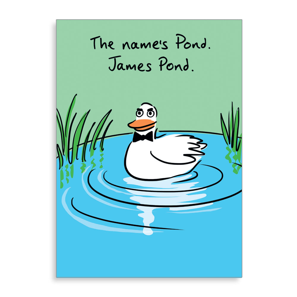 The Name's James Pond Funny Card from Penny Black