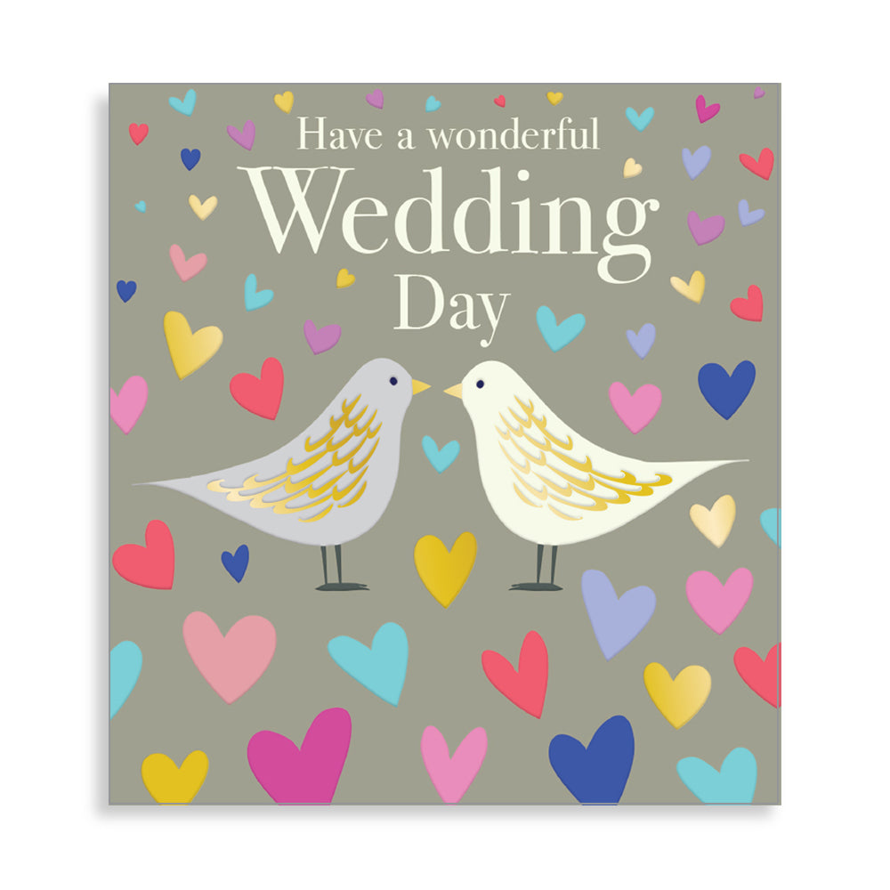 Wonderful Wedding Colourful Hearts Card from Penny Black