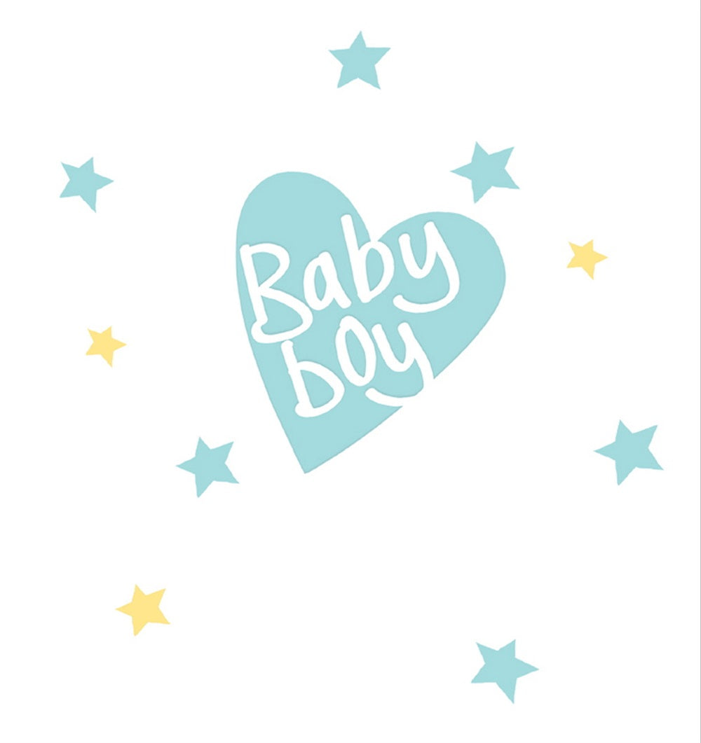 Heart Script Star Baby Boy Card by penny black