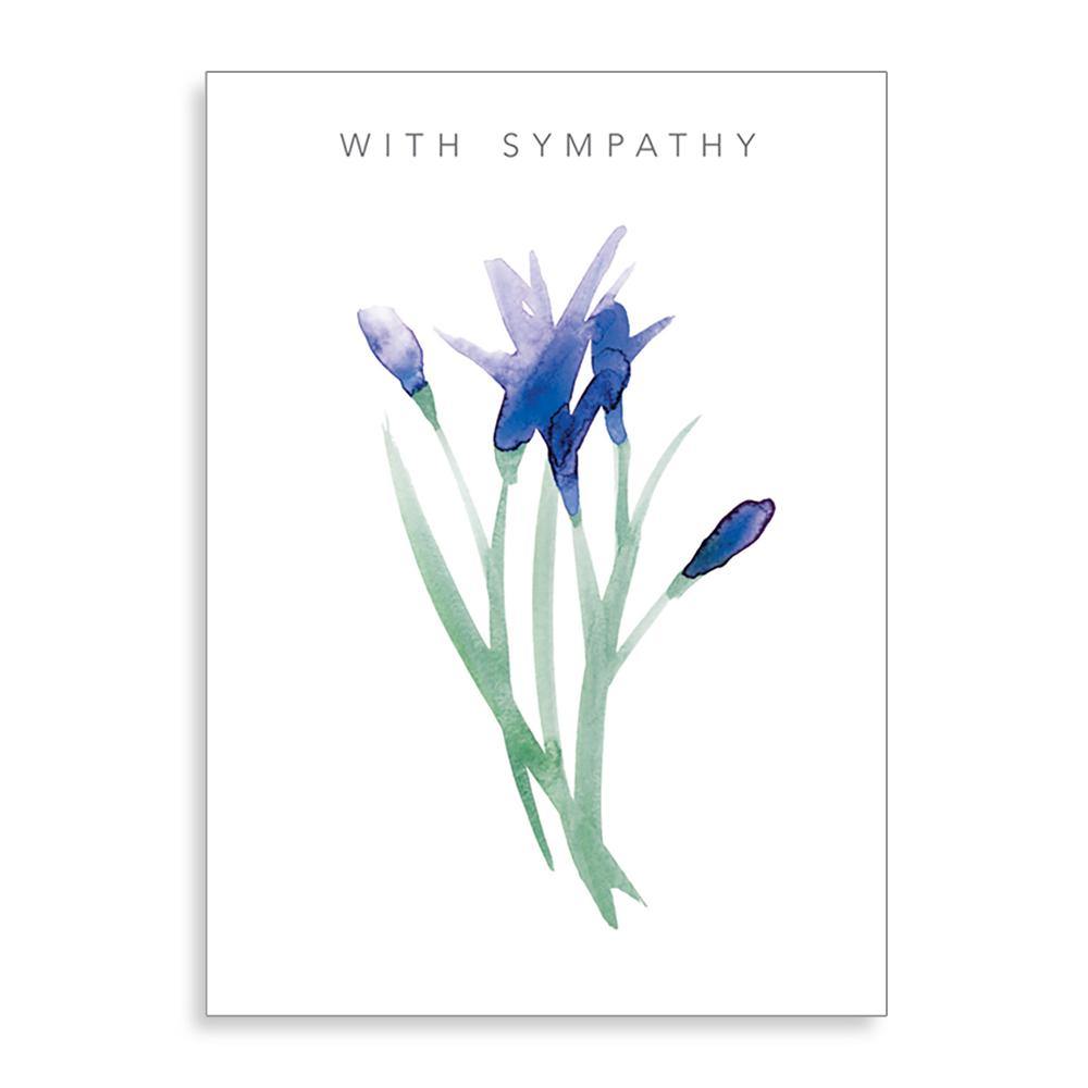 Blue Iris With Sympathy Card - Penny Black