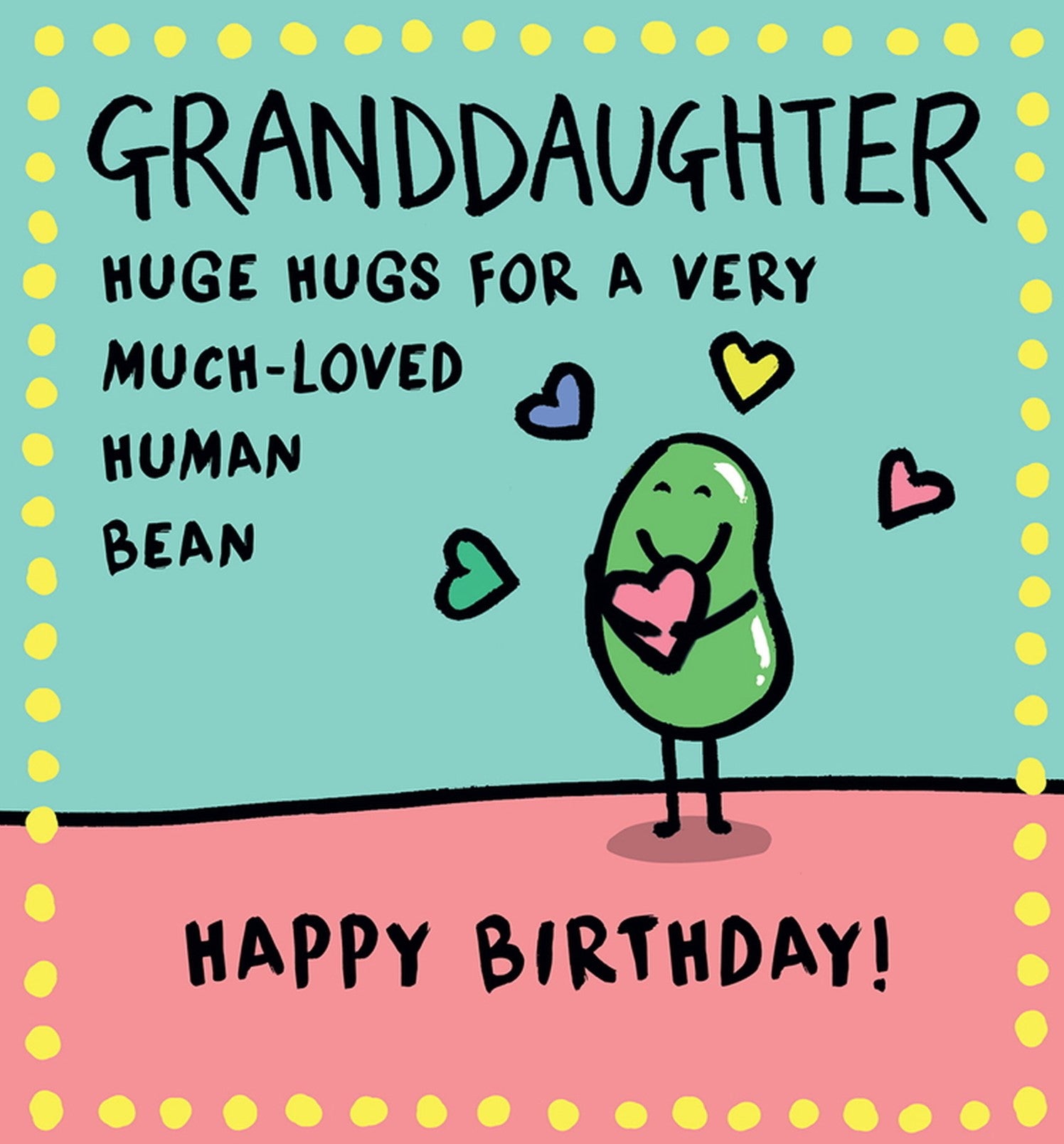 Much Loved Granddaughter Bean Birthday Card from Penny Black