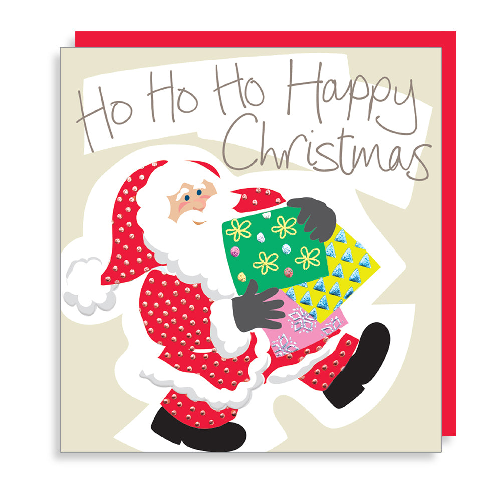 Ho Ho Ho Santa Embossed Christmas Card from Penny Black