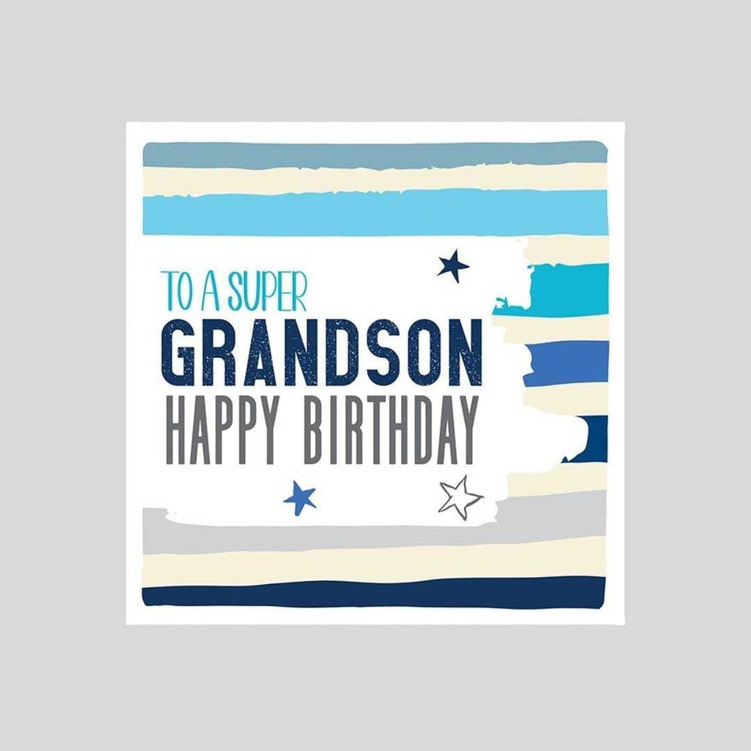 Super Grandson Stripes Birthday Card from Penny Black