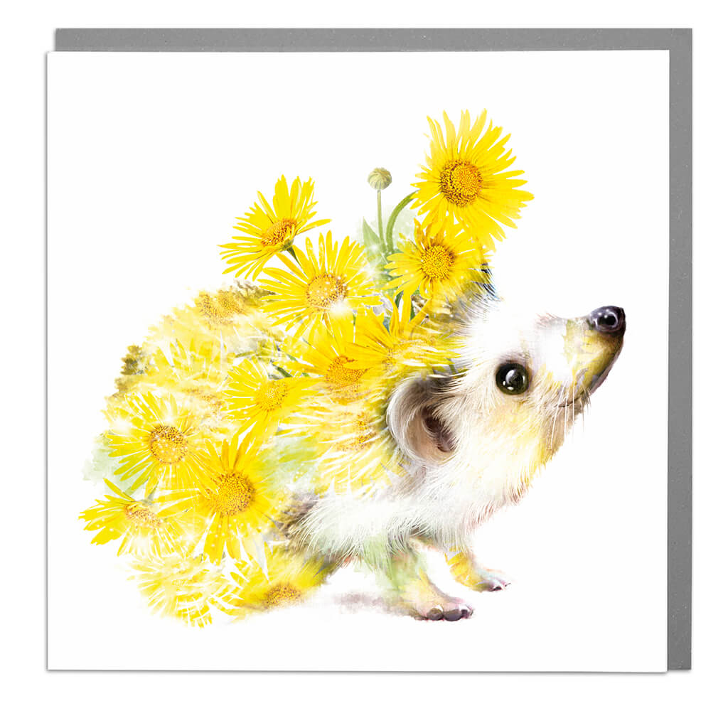 Hedgehog in Buttercups Art Card from Penny Black