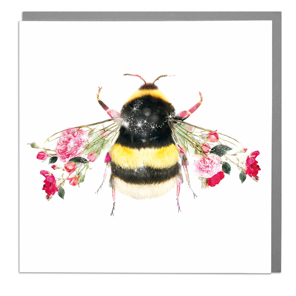 Bee with Floral Wings Art Card from Penny Black